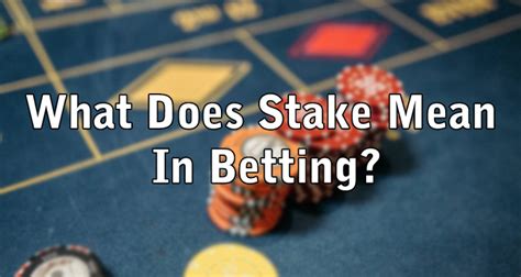 what does stake per bet mean